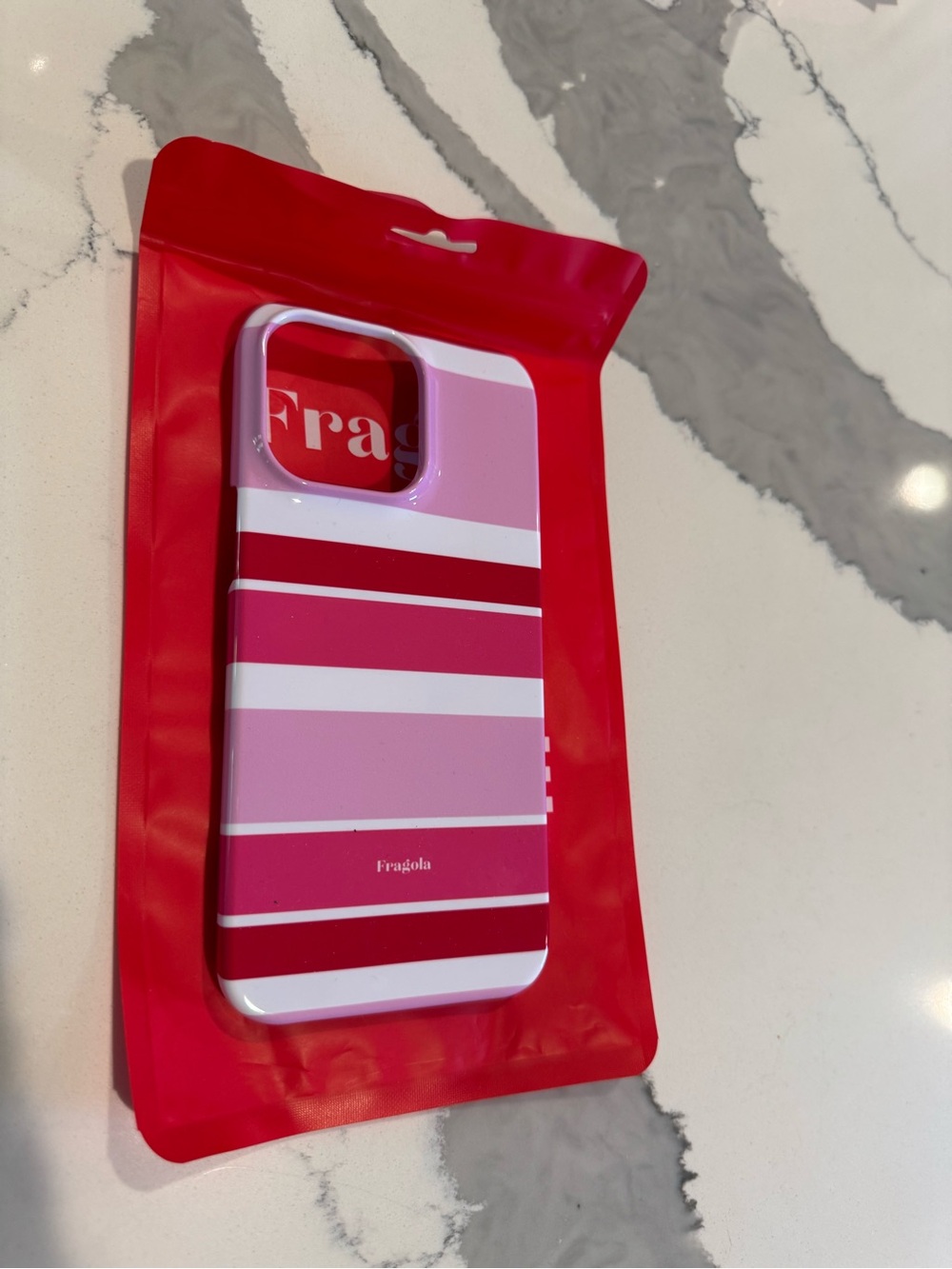 Fragola Pink Stripe iPhone 15 Pro Max Case